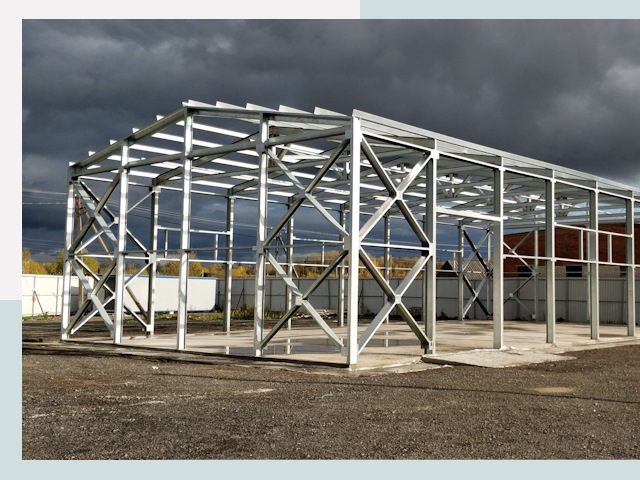 Двускатные ангары в Заволжье от 611 руб. за квадрат