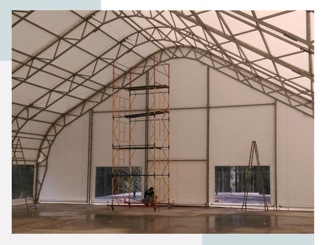 Шатровые ангары в Заволжье