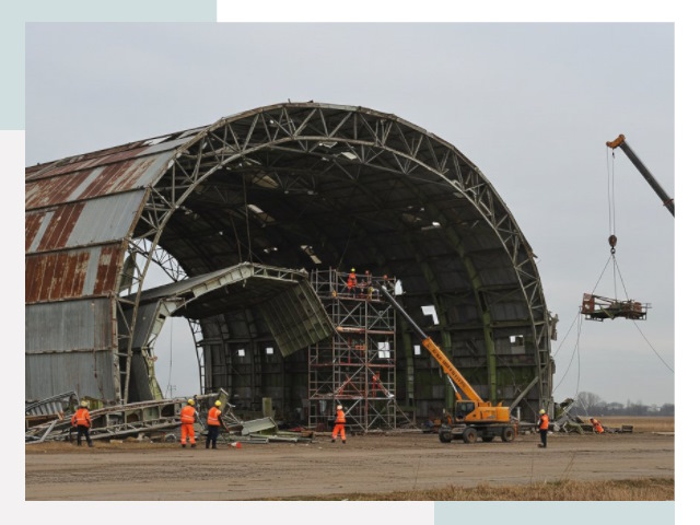 Демонтаж ангаров в Заволжье